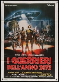4w658 ROME 2072 AD: THE NEW GLADIATORS Italian 1p 1983 Lucio Fulci, cool Enzo Sciotti sci-fi art!
