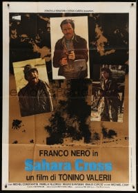 4w662 SAHARA CROSS Italian 1p 1977 Franco Nero, terrorists in the African desert!