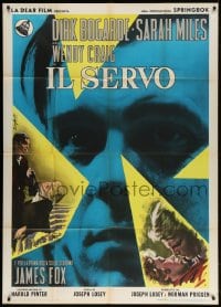 4w681 SERVANT Italian 1p 1964 Dirk Bogarde, Harold Pinter, Joseph Losey, different Enzo Nistri art!