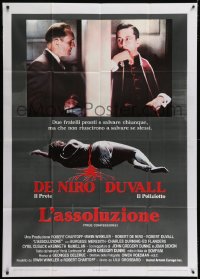 4w741 TRUE CONFESSIONS Italian 1p 1981 priest Robert De Niro, detective Robert Duvall, different!