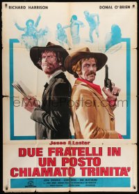 4w744 TWO BROTHERS IN TRINITY Italian 1p 1972 Due fratelli, Richard Harrison, spaghetti western!