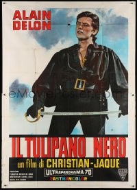 4w815 BLACK TULIP Italian 2p 1964 great photographic image of heroic swashbuckler Alain Delon!