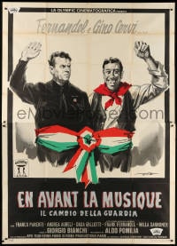 4w822 CHANGING OF THE GUARD Italian 2p 1962 great art of Fernandel & Gino Servi by Enrico De Seta!