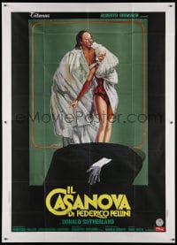 4w847 FELLINI'S CASANOVA Italian 2p 1976 Il Casanova di Federico Fellini, great Ciriello art!