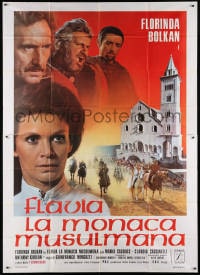 4w851 FLAVIA Italian 2p 1974 Florinda Bolkan as the Heretic Priestess of Violence!