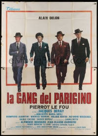 4w857 GANG Italian 2p 1977 Jacques Deray, great art of Alain Delon his gangster co-stars!