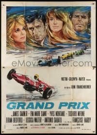 4w865 GRAND PRIX Italian 2p 1967 Formula One race car driver James Garner, cool different art!
