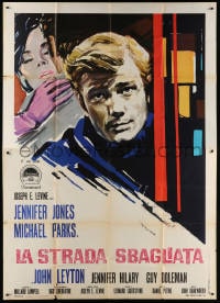 4w878 IDOL Italian 2p 1967 different art of Jennifer Jones & Michael Parks!