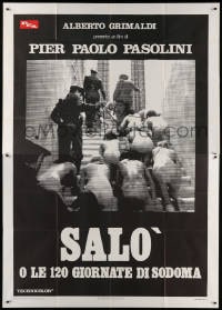 4w944 SALO OR THE 120 DAYS OF SODOM Italian 2p 1976 Pier Paolo Pasolini, naked women on leashes!