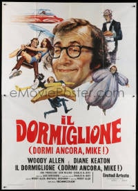 4w956 SLEEPER Italian 2p 1974 Woody Allen, Diane Keaton, wacky different art by Averardo Ciriello!