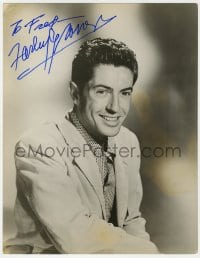 4x052 FARLEY GRANGER signed deluxe 10.25x13 still 1940s great smiling seated portrait of the star!