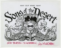 4x703 AL KILGORE signed 8x10 REPRO still 1970s the cartoonist drew the logo for Sons of the Desert!