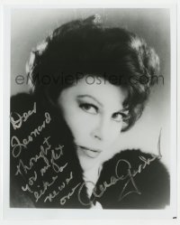 4x715 AVA GARDNER signed 8x10 REPRO still 1980s glamorous head & shoulders portrait in fur coat!