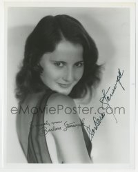 4x718 BARBARA STANWYCK signed 8x10 REPRO still 1980s sexy youthful portrait looking over shoulder!