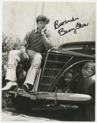 4x298 BUDDY EBSEN signed 7.25x9.25 news photo 1937 portrait sitting on car waiting to take vacation!