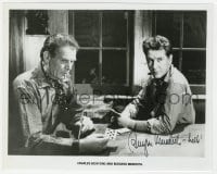 4x733 BURGESS MEREDITH signed 8x10 REPRO still 1980s with Charles Bickford in Of Mice & Men!