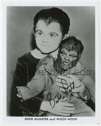 4x299 BUTCH PATRICK signed 8x10 publicity still 1980s portrait as Eddie Munster holding Woof-Woof!