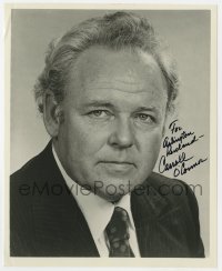 4x740 CARROLL O'CONNOR signed 8x10 REPRO still 1970s head & shoulders portrait in suit & tie!