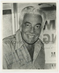 4x744 CESAR ROMERO signed 8x10 REPRO still 1980s great close up of the actor late in his career!
