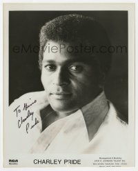 4x308 CHARLEY PRIDE signed 8x10 publicity still 1970s great portrait when he was at RCA Records!