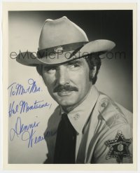 4x759 DENNIS WEAVER signed 8x10 REPRO still 1980s great portrait as U.S. Marshal Sam McCloud!
