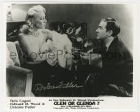 4x339 DOLORES FULLER signed 8x10 still R1994 giving her angora sweater to Ed Wood in Glen or Glenda!