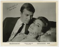 4x340 DOLORES HART signed 8x10 still 1963 close up with Karl Boehm in Come Fly With Me!