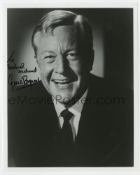 4x787 GENE RAYMOND signed 8x10 REPRO still 1980s great smiling portrait later in his career!