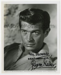 4x368 GEORGE NADER signed 8x10 still 1955 great close portrait of the handsome leading man!