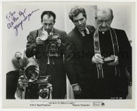 4x369 GEORGE SEGAL signed 8x10 still 1968 with priest & photographers in No Way to Treat a Lady!