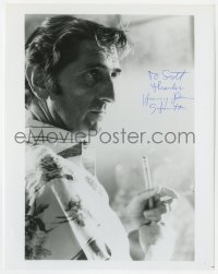 4x798 HARRY DEAN STANTON signed 8x10 REPRO still 1980s great close up smoking cigarette!