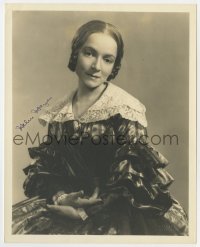 4x387 HELEN HAYES signed deluxe 8x10 still 1930s seated portrait in ruffled dress by Vandamm!