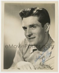 4x395 HUGH O'BRIAN signed 8x10 still 1940s youthful head & shoulders portrait of the actor!