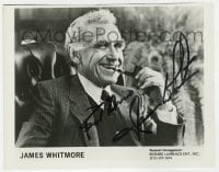 4x409 JAMES WHITMORE signed 8x10 publicity still 1980s great smiling portrait with tobacco pipe!