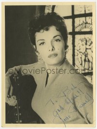 4x412 JANE RUSSELL signed deluxe 7x9.5 still 1960s waist-high portrait of the sexy actress!