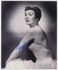 4x811 JANE WYMAN signed 8x10 REPRO still 1980s posing in backless dress from Magnificent Obsession!