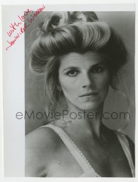 4x816 JENNIFER WARREN signed 7x9.25 REPRO still 1980s head & shoulders portrait with her hair up!