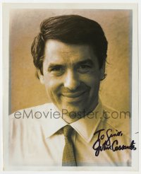4x819 JOHN CASSAVETES signed 8x10 REPRO still 1970s head & shoulders portrait of the actor/director!
