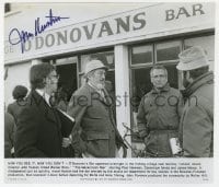 4x430 JOHN HUSTON signed candid 8.25x9.5 still 1973 with Paul Newman on the set of Mackintosh Man!