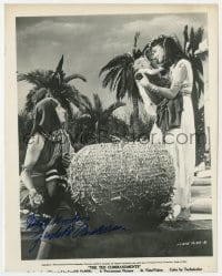 4x433 JUDITH ANDERSON signed 8x10 still 1956 as Memnet holding baby Moses in The Ten Commandments!