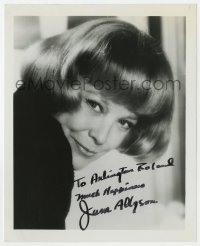 4x825 JUNE ALLYSON signed 8x10 REPRO still 1970s great smiling portrait with bobbed hair!