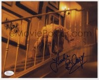 4x688 LINDA BLAIR signed color 8x10 REPRO still 1990s as possessed girl on stairs from the Exorcist!