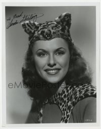 4x832 LINDA STIRLING signed 8x10.25 REPRO still 1980s head & shoulders close up as The Tiger Woman!