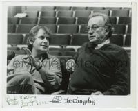4x501 PETER MEDAK signed candid 8x10.25 still 1980 w/George C. Scott on the set of The Changeling!