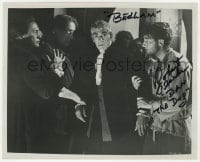 4x862 ROBERT CLARKE signed 8x10 REPRO still 1980s close up with Boris Karloff & others in Bedlam!