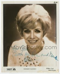 4x527 ROSEMARY CLOONEY signed 8x10 publicity still 1970s smiling portrait of the actress/singer!