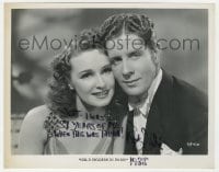 4x869 RUDY VALLEE signed 8x10 REPRO still 1980s portrait w/ Rosemary Lane in Gold Diggers in Paris!