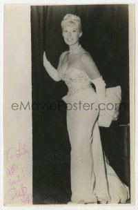 4x535 SHEILA MACRAE signed 6.25x9.5 still 1950s full-length in evening gown & pearl necklace!