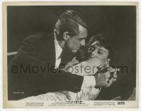 4x543 SOPHIA LOREN signed 8x10.25 still 1958 romantic close up with Cary Grant in Houseboat!