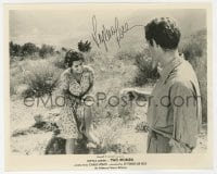 4x541 SOPHIA LOREN signed 8x10 still 1960 showing her knee to Jean-Paul Belmondo in Two Women!